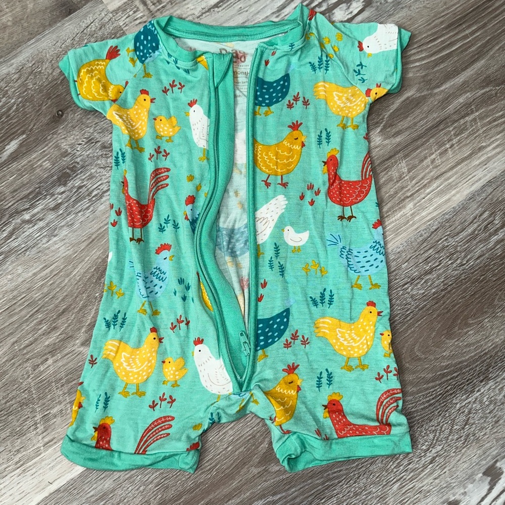 Little Sleepies Cozy Coop Shorty 6-12 ZIPPER BROKEN